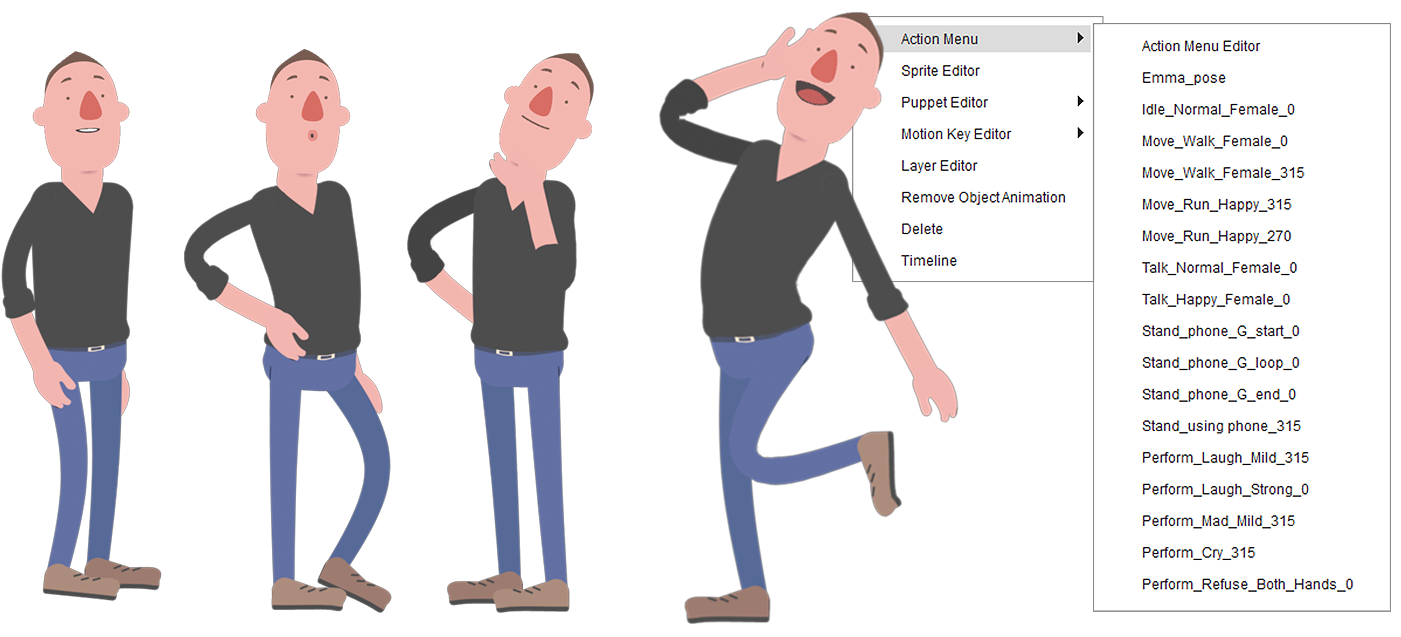 sprite character - 2D character body animation